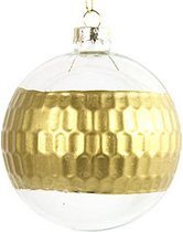 kerstbal Primo 9 cm glas goud