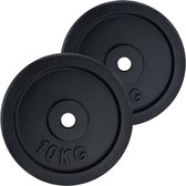ScSPORTS® Gewichten set 20 kg - Zonder logo - 2 x10 kg - Halterschijven gietijzer - 30 mm