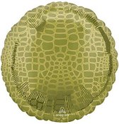 folieballon Alligator Print 43 cm groen