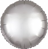 folieballon rond 43 cm folie zilver