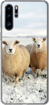 Geschikt voor Huawei P30 Pro hoesje - Groep nieuwsgierige schapen - Siliconen Telefoonhoesje