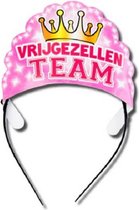 diadeem Vrijgezellenteam dames 30 x 16 cm roze