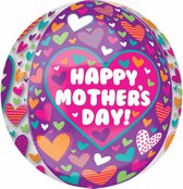 folieballon Happy Mother's Day! 38 x 40 cm paars