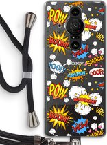 Case Company® - Sony Xperia Pro-I hoesje met Koord - Pow Smack - Telefoonhoesje met Zwart Koord - Bescherming aan alle Kanten en Over de Schermrand