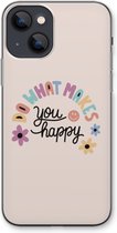 Case Company® - iPhone 13 hoesje - Happy days - Soft Cover Telefoonhoesje - Bescherming aan alle Kanten en Schermrand