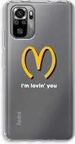 Case Company® - Xiaomi Redmi Note 10S hoesje - I'm lovin' you - Soft Cover Telefoonhoesje - Bescherming aan alle Kanten en Schermrand