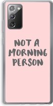 Case Company® - Samsung Galaxy Note 20 / Note 20 5G hoesje - Morning person - Soft Cover Telefoonhoesje - Bescherming aan alle Kanten en Schermrand