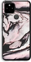 Case Company® - Google Pixel 5 hoesje - Roze stroom - Soft Cover Telefoonhoesje - Bescherming aan alle Kanten en Schermrand