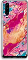 Case Company® - Huawei P30 hoesje - Pastel Echoes - Soft Cover Telefoonhoesje - Bescherming aan alle Kanten en Schermrand