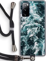 Case Company® - Samsung Galaxy S20 FE / S20 FE 5G hoesje met Koord - Zee golf - Telefoonhoesje met Zwart Koord - Bescherming aan alle Kanten en Over de Schermrand