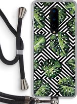 Case Company® - OnePlus 8 hoesje met Koord - Geometrische jungle - Telefoonhoesje met Zwart Koord - Bescherming aan alle Kanten en Over de Schermrand