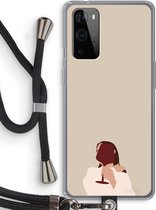 Case Company® - OnePlus 9 Pro hoesje met Koord - I drink wine - Telefoonhoesje met Zwart Koord - Bescherming aan alle Kanten en Over de Schermrand