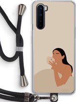 Case Company® - OnePlus Nord hoesje met Koord - Fresh coffee - Telefoonhoesje met Zwart Koord - Bescherming aan alle Kanten en Over de Schermrand