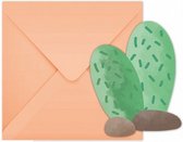 uitnodigingen cactus met envelop 6 stuks