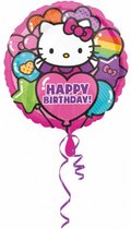 folieballon Hello Kitty Happy Birthday meisjes 43 cm