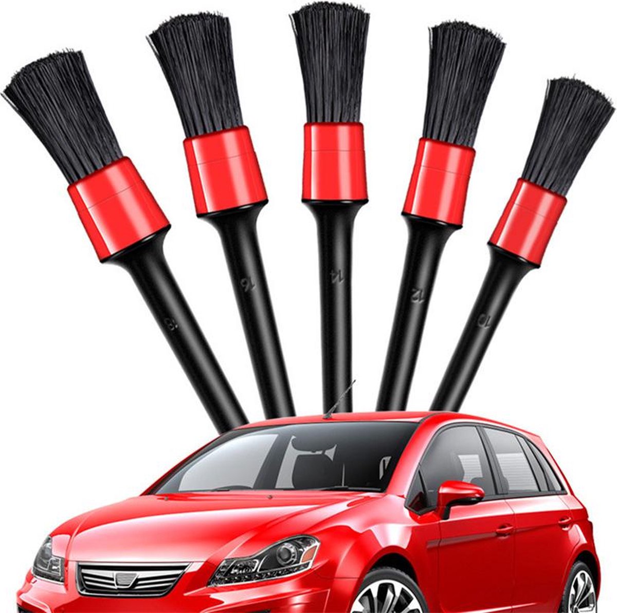 Auto Auto Detailing Brush Set 5 - auto wassen - Automotive Detail Cleaning Borstels voor het reinigen van wielen, motor, interieur, emblemen, interieur, exterieur, luchtopeningen