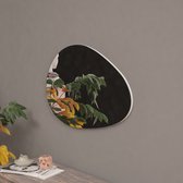 Porto Collection Asymmetrische ovale spiegel met stevig- Moderne, decoratieve, stijlvolle grote ronde wandspiegel voor woonkamer, slaapkamer en badkamer