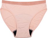 Moodies Undies menstruatie & incontinentie ondergoed - Bamboe Bikini model Broekje - moderate kruisje - Roze - maat S