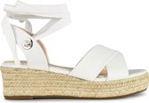 POSH by Poelman SAAR Dames Sandalen/Espadrilles - Wit - Maat 39