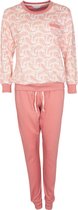 Tenderness Dames Winter Pyjama Gebroken Wit / Roze TEPYD2127A - Maten: L