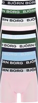 Björn Borg boxershorts Essential (9-pack) - heren boxers normale lengte - blauw - groen - grijs - roze - zwart en wit -  Maat: S