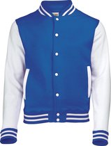 AWDis College jacket, Royal Blue / White maat 116 (5/6)
