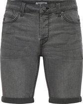 ONLY & SONS ONSPLY SHORTS GREY PK 0753 Heren Broek  - Maat S