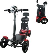 COMFYGO  Elektrische Scootmobiel, Scooter voor volwassenen, Mobiliteitsscooter met 4 wielen, MS3000, 10.4AH Battery, Tot 25 km bereik | Rood