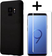 Fooniq Silicone Hoesje Zwart + Screenprotector - Geschikt Samsung Galaxy S9