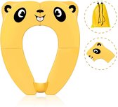 WC Verkleiner Geel Panda Ontwerp - Toilettrainer - Opvouwbare Toilet Zitje - Toiletbril Verkleiner - Kinder WC Bril