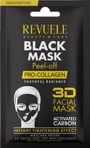 Revuele Peel Off Black Mask 3D Pro Collagen 15ml.