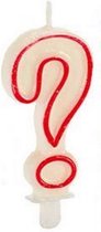 verjaardagskaars ? wax 7,5 cm rood/wit