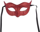 verkleedmasker glitter rood one-size