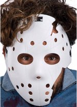 verkleedmasker Hockey PVC wit one-size
