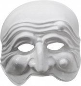 vekleedmasker Commedia dell'arte PVC wit one-size