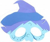 masker heks junior 17 cm blauw