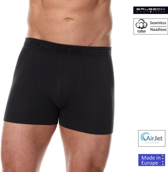 Caleçon homme Brubeck Underwear - Coton élastique sans couture - Lot de 2 - Noir - L