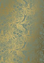 Kerstpapier: K601257-15 Jayden Green- Breedte 50 cm - 50m lang