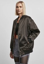 Urban Classics Bomber jacket -S- Oversized Satin Zwart