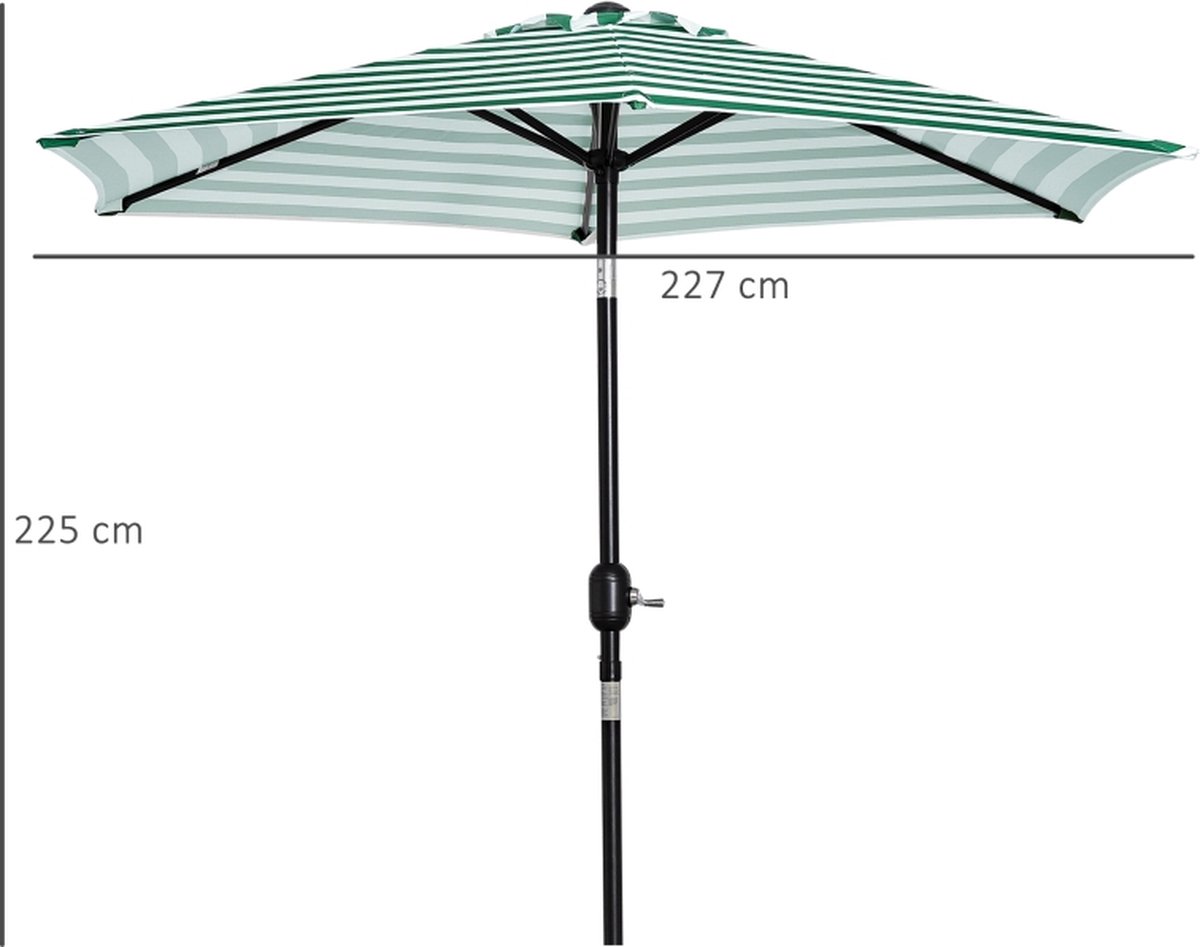 Zweefparasol vrij hangende royale parasol 3 x 3 meter roomwit