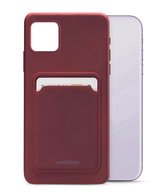 Mobilize Rubber Gelly Card Telefoonhoesje geschikt voor Apple iPhone 11 Hoesje Flexibel TPU Backcover met Pasjeshouder - Bordeaux
