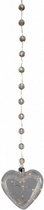 kersthanger hart led 13 x 500 cm glas zilver