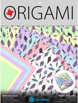 Yasutomo Origami Papier 15x15 cm Watercolor Leaves 24 vel
