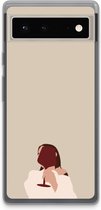 Case Company® - Google Pixel 6 hoesje - I drink wine - Soft Cover Telefoonhoesje - Bescherming aan alle Kanten en Schermrand