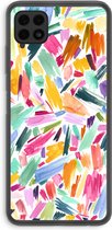 Case Company® - Samsung Galaxy A22 4G hoesje - Watercolor Brushstrokes - Soft Cover Telefoonhoesje - Bescherming aan alle Kanten en Schermrand