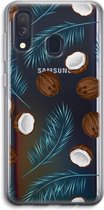 Case Company® - Samsung Galaxy A40 hoesje - Kokosnoot - Soft Cover Telefoonhoesje - Bescherming aan alle Kanten en Schermrand
