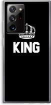 Case Company® - Samsung Galaxy Note 20 Ultra / Note 20 Ultra 5G hoesje - King zwart - Soft Cover Telefoonhoesje - Bescherming aan alle Kanten en Schermrand