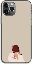 Case Company® - iPhone 11 Pro hoesje - I drink wine - Soft Cover Telefoonhoesje - Bescherming aan alle Kanten en Schermrand