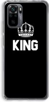 Case Company® - Xiaomi Redmi Note 10 Pro hoesje - King zwart - Soft Cover Telefoonhoesje - Bescherming aan alle Kanten en Schermrand