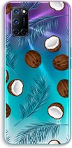 Case Company® - Oppo A52 hoesje - Kokosnoot - Soft Cover Telefoonhoesje - Bescherming aan alle Kanten en Schermrand